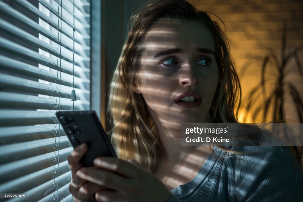 Scared woman