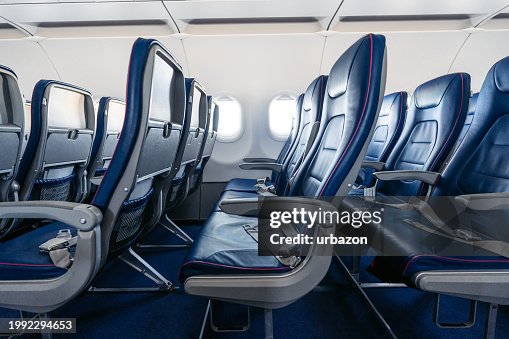 空の飛行機の座席 空の飛行機の座席