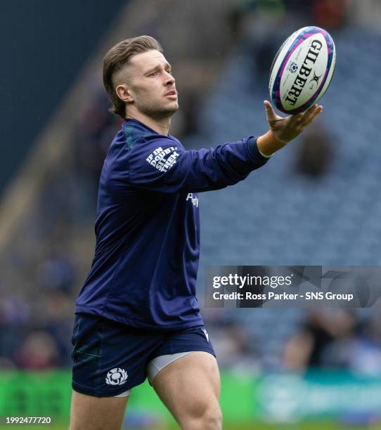 Scotland's Kyle Rowe during a Guinness Six Nations match between Scotland and France at Scottish Gas Murrayfield Stadium, on February 10 in...