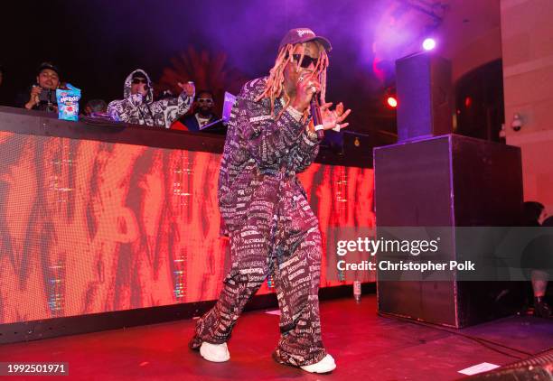 Lil Wayne at Shaq's Fun House 2024 held at XS at Wynn Las Vegas on February 9, 2024 in Las Vegas, Nevada.