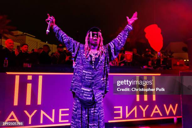 Lil Wayne at Shaq's Fun House 2024 held at XS at Wynn Las Vegas on February 9, 2024 in Las Vegas, Nevada.