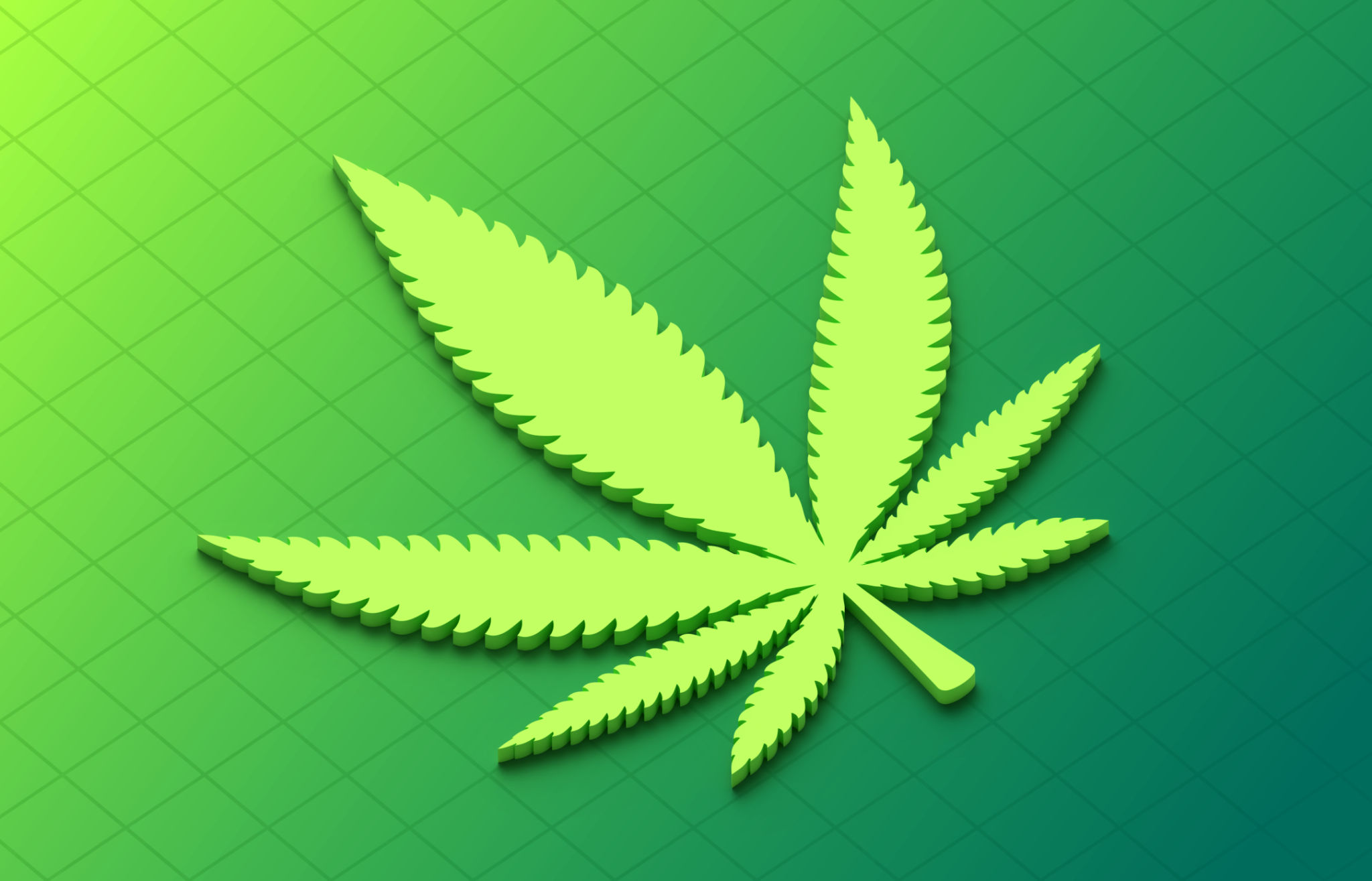 Marijuana Weed Cannabis 3D Symbol Marijuana Weed Cannabis 3D Symbol