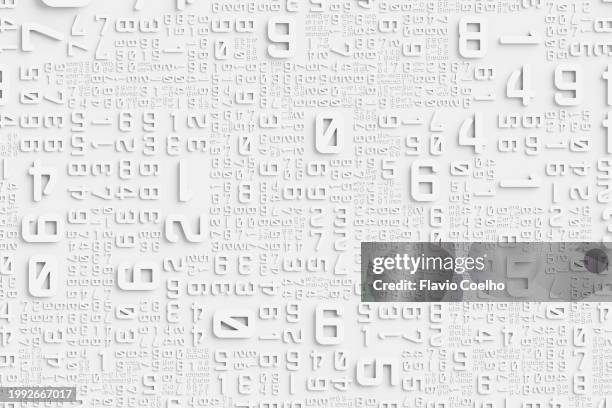 numbers pattern in low contrast - random number pattern stock pictures, royalty-free photos & images