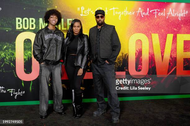 Talani Rabb and RZA attend the Los Angeles Premiere Of Paramount Pictures "Bob Marley: One Love" at Regency Village Theatre on February 06, 2024 in...
