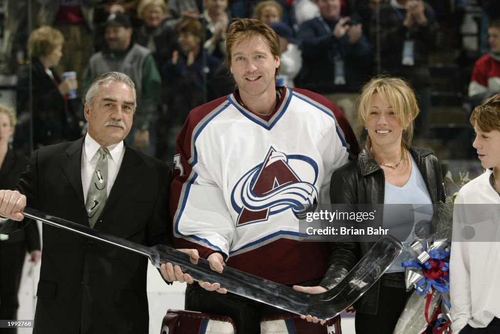 Roy accepts stick from Vachon