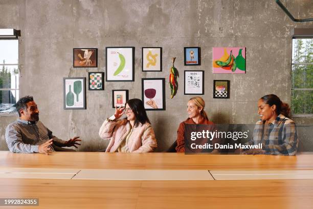 ChowNow employees Gabriel Williams-Taine, Miranda Durham, Erin Doll and Kristine Minter are photographed for Los Angeles Times on December 19, 2023...