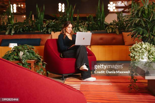 ChowNow employee Jackie Gebel is photographed for Los Angeles Times on December 19, 2023 in Culver City, California. PUBLISHED IMAGE. CREDIT MUST...