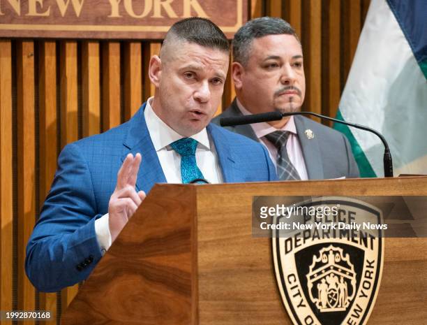 February 9: NYPD Chief Jason Savino speaks about capturing Jesus Alejandro Rivas-Figuero, a 15-year-old migrant suspected of shooting a tourist and...