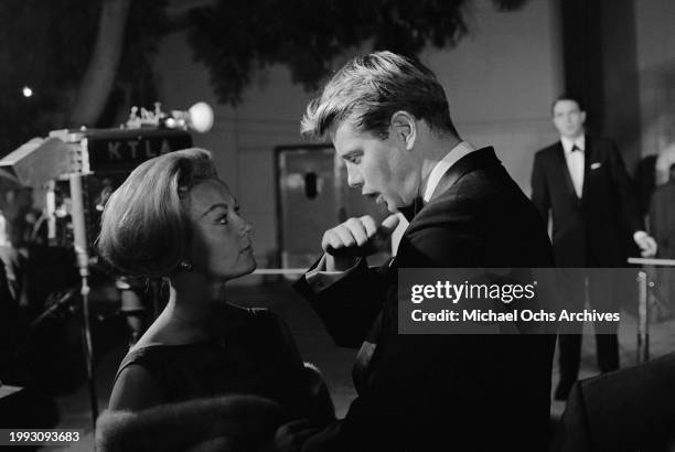 Swedish actress Lili Kardell and American actor and singer Troy Donahue attend the Hollywood premiere of 'The World of Suzie Wong', held at Grauman's...