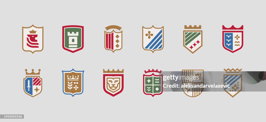 Moderne Wappen-Icons-Designelemente