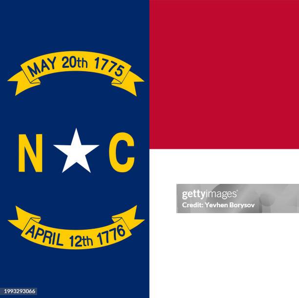 north carolina state simple flag. us state flag - north carolina v north carolina state stock pictures, royalty-free photos & images