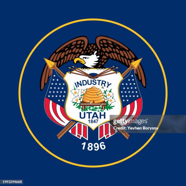 utah state simple flag. us state flag - utah flag stock pictures, royalty-free photos & images