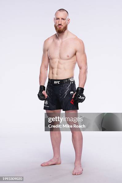 Joe Pyfer poses for a portrait during a UFC photo session on February ...