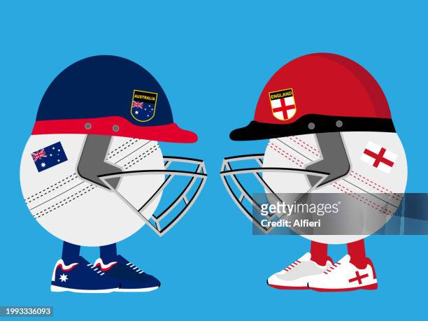 australia versus england cricket - cricket player vector stock illustrations