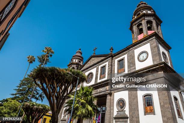 cathedral of san cristobal de la laguna, san cristóbal de la laguna, tenerife, spain. - la laguna cathedral stock pictures, royalty-free photos & images