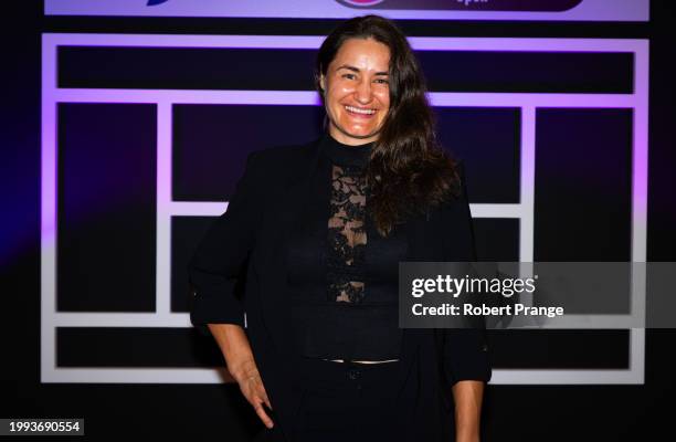 Monica Niculescu of Romania arrives at the players party ahead of the Qatar TotalEnergies Open, part of the Hologic WTA Tour at Khalifa International...