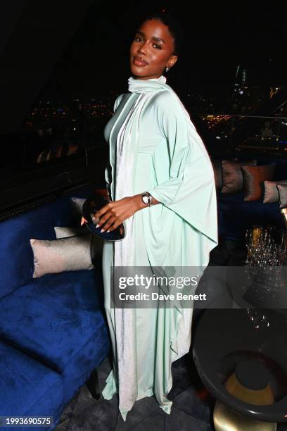Eva Apio attends the One&Only One Za'abeel Grand Opening party at Sphere on February 10, 2024 in Dubai, United Arab Emirates.