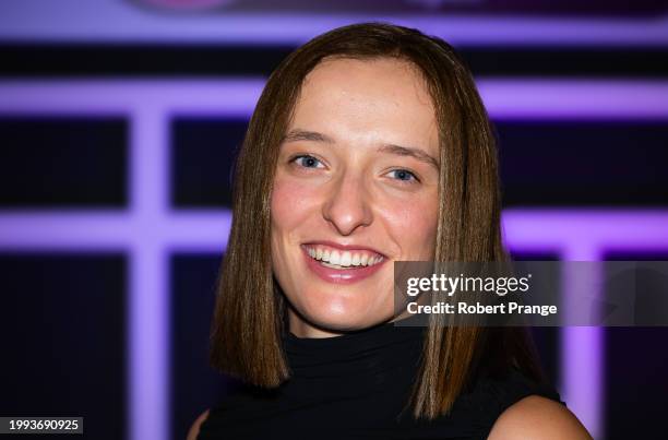 Iga Swiatek of Poland arrives at the players party ahead of the Qatar TotalEnergies Open, part of the Hologic WTA Tour at Khalifa International...