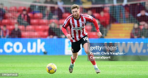 Lincoln City's Ted Bishop during the Sky Bet League One match between Lincoln City and Fleetwood Town at LNER Stadium on February 10, 2024 in...