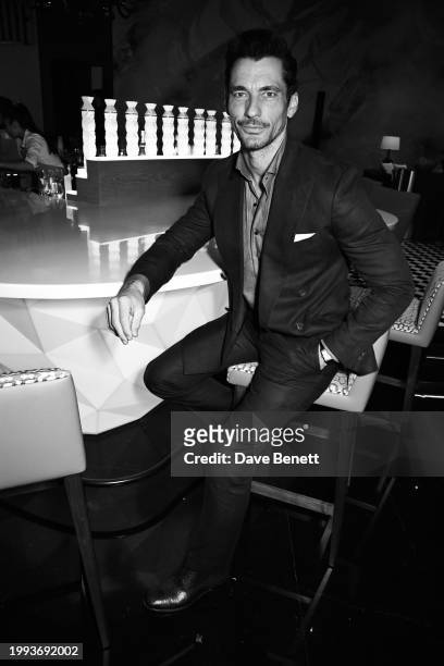David Gandy attends the One&Only One Za'abeel Grand Opening in the Martini Bar on February 10, 2024 in Dubai, United Arab Emirates.