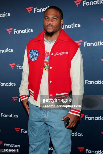 Micah Parsons at Michael Rubin's Fanatics Super Bowl Party held at Marquee Dayclub Las Vegas at The Cosmopolitan on February 10, 2024 in Las Vegas,...