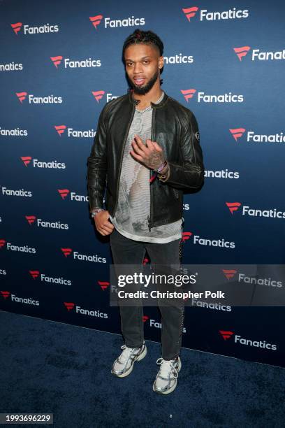 Damar Hamlin at Michael Rubin's Fanatics Super Bowl Party held at Marquee Dayclub Las Vegas at The Cosmopolitan on February 10, 2024 in Las Vegas,...