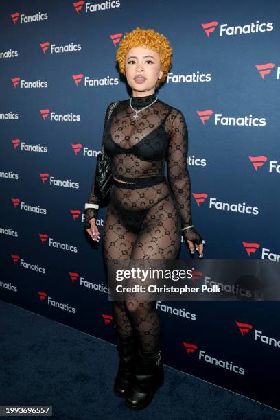 Ice Spice at Michael Rubin's Fanatics Super Bowl Party held at Marquee Dayclub Las Vegas at The Cosmopolitan on February 10, 2024 in Las Vegas,...