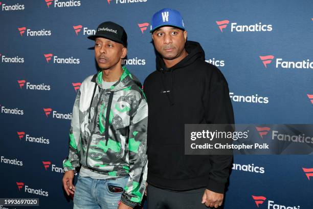 Gillie Da Kid and Wallo at Michael Rubin's Fanatics Super Bowl Party held at Marquee Dayclub Las Vegas at The Cosmopolitan on February 10, 2024 in...