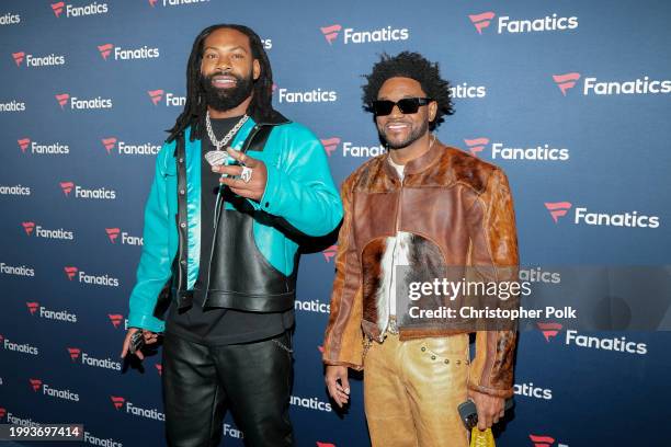 Za'Darius Smith and Robert Wright at Michael Rubin's Fanatics Super Bowl Party held at Marquee Dayclub Las Vegas at The Cosmopolitan on February 10,...