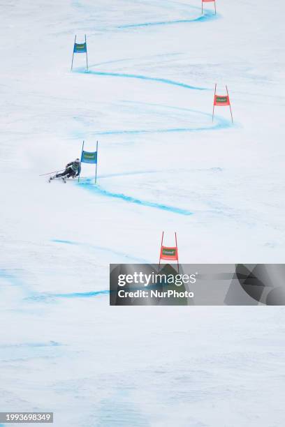 Estelle Alphand from Sweden is competing in the Audi FIS Alpine Ski World Cup 2024 Giant Slalom Women's event in Soldeu, Andorra, on February 10,...