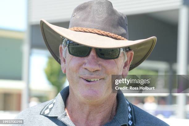 Tony Williams after winning the Stavely Park Merino Stud Maiden Plate at Ararat Racecourse on February 11, 2024 in Ararat, Australia.