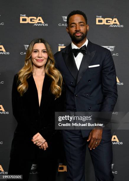 Nasim Pedrad and Jay Ellis at the 76th Annual DGA Awards held at the Beverly Hilton Hotel on February 10, 2024 in Beverly Hills, California.