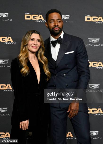 Nasim Pedrad and Jay Ellis at the 76th Annual DGA Awards held at the Beverly Hilton Hotel on February 10, 2024 in Beverly Hills, California.