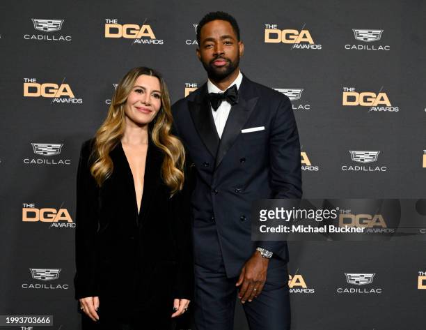 Nasim Pedrad and Jay Ellis at the 76th Annual DGA Awards held at the Beverly Hilton Hotel on February 10, 2024 in Beverly Hills, California.