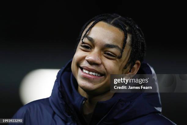 Zach Simons of Tottenham Hotspur arrives at the stadium prior to the FA Youth Cup fifth-round match between Tottenham Hotspur U18 and AFC Bournemouth...