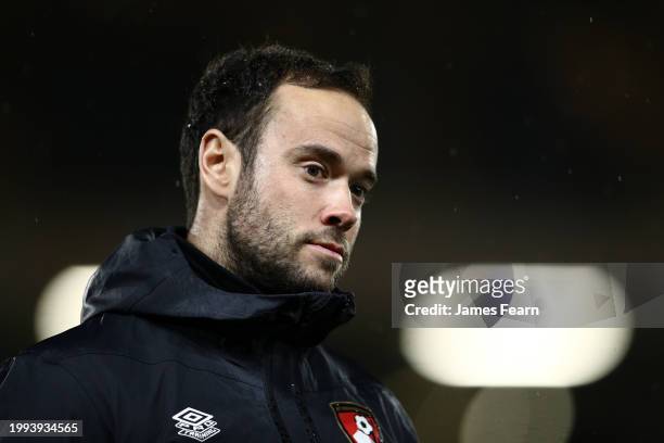 James Lowy, Head Coach of AFC Bournemouth U18, looks on following the teams' defeat in the FA Youth Cup fifth-round match between Tottenham Hotspur...