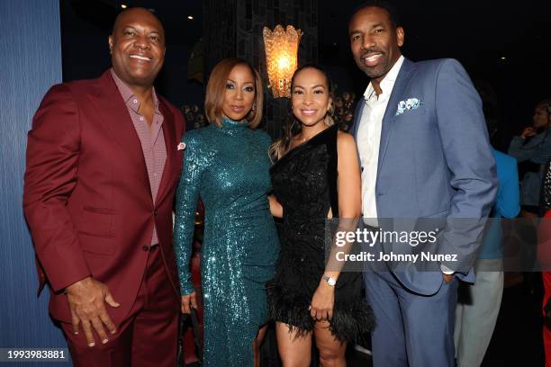 Rodney Peete, Holly Robinson Peete, Valeisha Butterfield, and Mayor Andre Dickens attend Valeisha's Annual GRAMMY Awards Weekend Birthday Celebration...