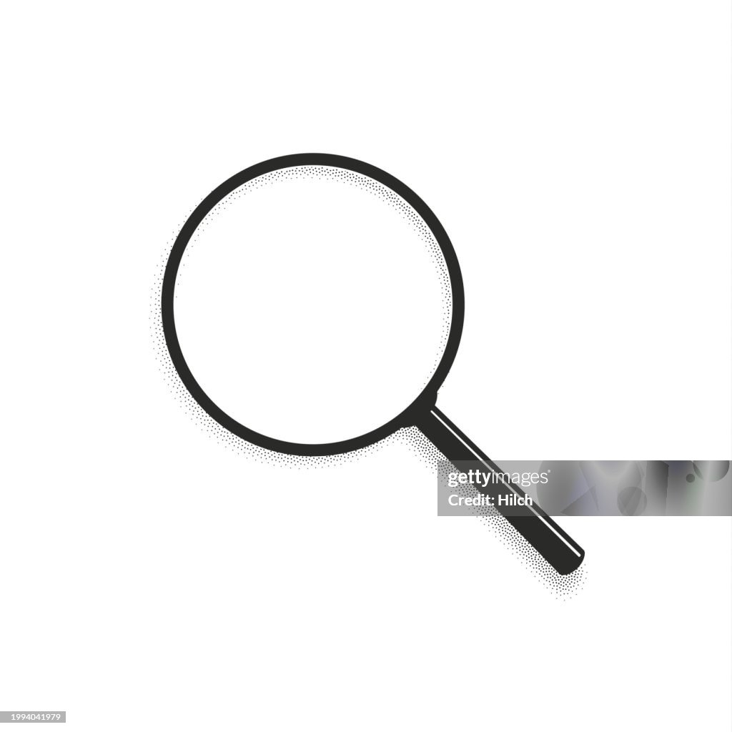 Lens Magnifying Effect Realistic Black Magnifying Glass Magnification Lens Isolated On White ...