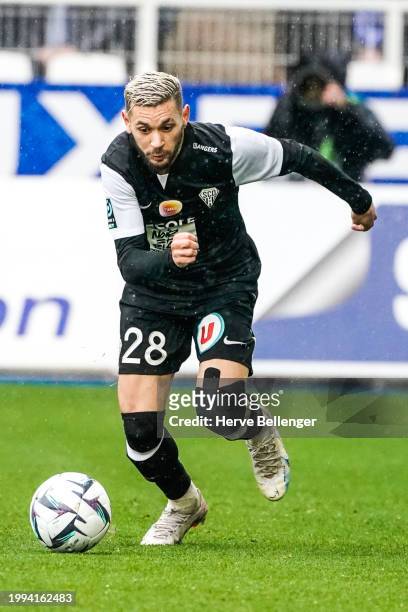 Farid EL MELALI of SCO Angers during the Ligue 2 BKT match between Association de la Jeunesse Auxerroise and Angers Sporting Club de l'Ouest at Stade...