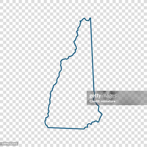 new hampshire map - new hampshire stock illustrations