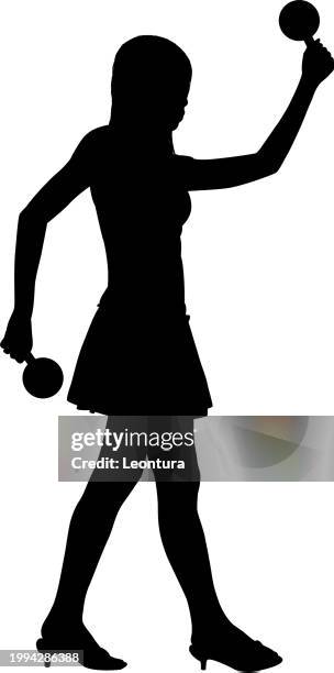 maracas player silhouette - man dancing alone stock illustrations