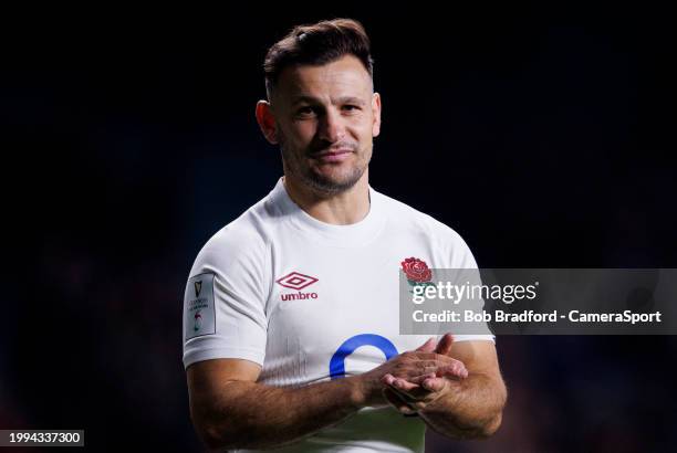 England's Danny Care during the Guinness Six Nations 2024 match between England and Wales at Twickenham Stadium on February 10, 2024 in London,...