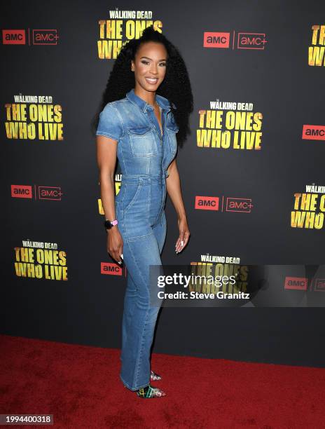 Laila Odom arrives at the Premiere For AMC+ "The Walking Dead: The Ones Who Live" at Linwood Dunn Theater on February 07, 2024 in Los Angeles,...