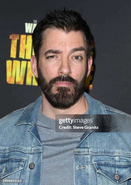 Drew Scott arrives at the Premiere For AMC+ "The Walking Dead: The Ones Who Live" at Linwood Dunn Theater on February 07, 2024 in Los Angeles,...