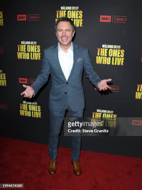 Chris Hardwick arrives at the Premiere For AMC+ "The Walking Dead: The Ones Who Live" at Linwood Dunn Theater on February 07, 2024 in Los Angeles,...