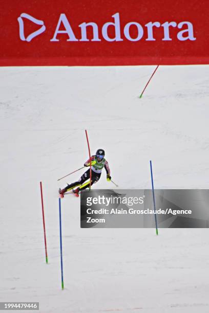 Zrinka Ljutic of Team Croatia in action during the Audi FIS Alpine Ski World Cup Women's Slalom on February 11, 2024 in Soldeu, Andorra.