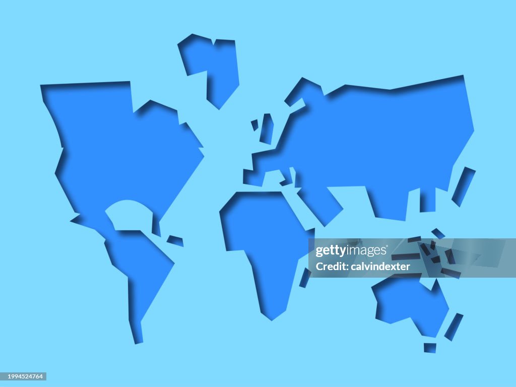 World Map Shadow Effect High-Res Vector Graphic - Getty Images