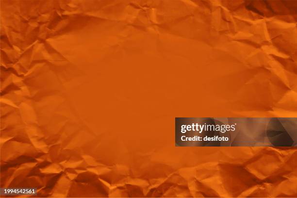 horizontal blank empty smudged rough textured rust brown colored monochrome wrinkled crushed vector background with abstract faded crumpled paper texture - squeezed orange stock illustrations