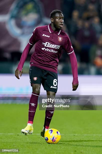 Junior Sambia of US Salernitana during the Serie A match between US Salernitana and Empoli FC at Stadio Arechi on February 9, 2024 in Salerno, Italy.