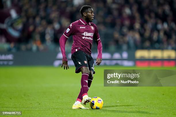 Junior Sambia of US Salernitana during the Serie A match between US Salernitana and Empoli FC at Stadio Arechi on February 9, 2024 in Salerno, Italy.